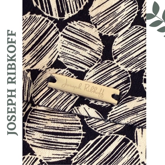 Joseph Ribkoff Printed High-rise Pants Style 211290 | Navy White | Size 14 - Picture 8 of 8